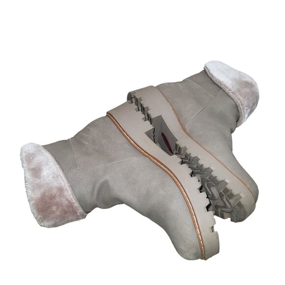 Baretraps Women's Westry Faux Fur Lug Boots with Side Zip Stay Dry System Postur - Picture 6 of 11